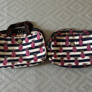 Rare Tory Burch pineapple makeup and travel case